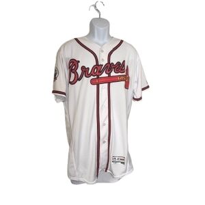 Atlanta Braves Majestic Authentic Bat Boy Jersey 2017 Inaugural Season Sz 44